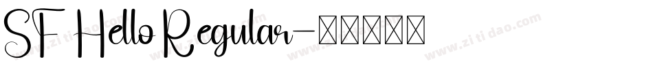 SF Hello Regular字体转换